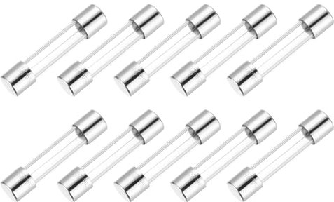 sourcing map 6A 250V Glass Fuse 5x20mm Time Delay Fuse UL Listed Slow Blow Fuse for Home Appliances(Pack of 10)
