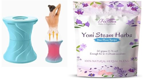 Yoni steam Seat Kit, Portable V Steam Home Steam Kit with Yoni Steaming Herbs, Feminine V-Detox, Cleanse, Wash, Odor Control PH Balance 1.76,Women Vaginal Health, PH Balance, Postpartum Care