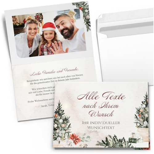 Einladungskarten Manufaktur Hamburg 10 personalisierte Weihnachtskarten mit Text und Foto - individueller Weihnachtsgruß Grußkarte Weihnachten Einladung Familie geschäftlich Motiv 31