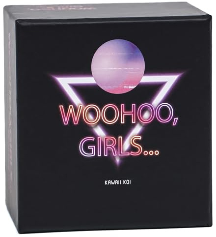 KAWAII KOI Girls Night Games for The Girls Card Game - Ladies Night Game for Party Nights, Bachelorette Parties & Birthday Celebrations - 220 Fun Party Game Cards