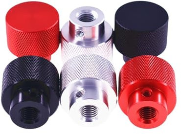 Rändelmuttern aus Aluminium, M6, M8, M10, M12, Blindloch, handfest anziehende Mutter mit M5-Seitenlochgewinde, 1 Stück(Silver,M8)