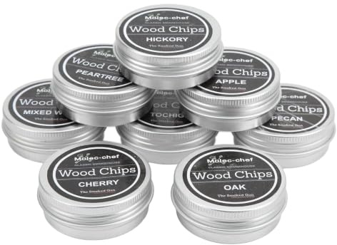 cardyven Räucherchips, Räuchermehl Kirsche, 8pcs Whiskyholzholz -Raucherchip, Cocktail -Raucher -Kit -Raucher -Chips für geräucherte Getränke, Cocktail -Raucher -Chips für altmodische Cocktails