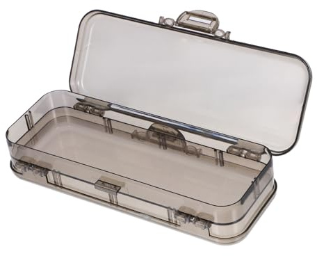 Operitacx Transparentes Federmäppchen Aus Kunststoff Durchsichtiger Stiftebehälter Mit Großer Kapazität Stapelbarer Bleistiftbox Organizer Für Bleistifte Kugelschreiber Und Schreibwaren