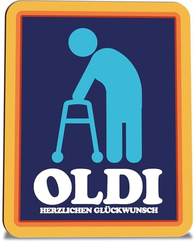 Geburtstagskarte lustig Oldi Holzkarte - Geburtstagskarte mit Umschlag - Lustige Geburtstagskarte, Witzige Geburtstagskarte, Ruhestand Karte, Lustige Geburtstagskarten, Rentner Karte zum Abschied