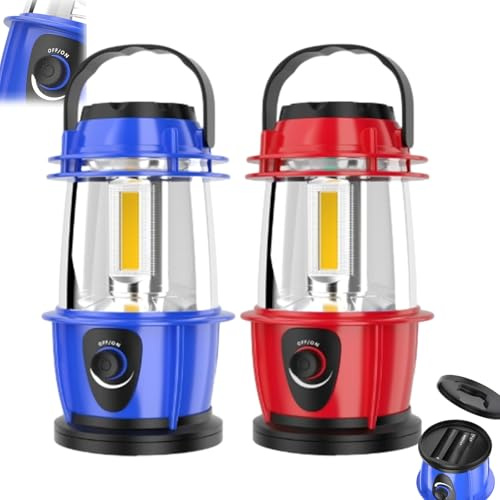 2 lámparas LED de camping, nuevas, portátiles, para exteriores, para tienda de campaña, con pilas, iluminación de emergencia, aptas para cortes de luz, emergencias en casa, camping, senderismo
