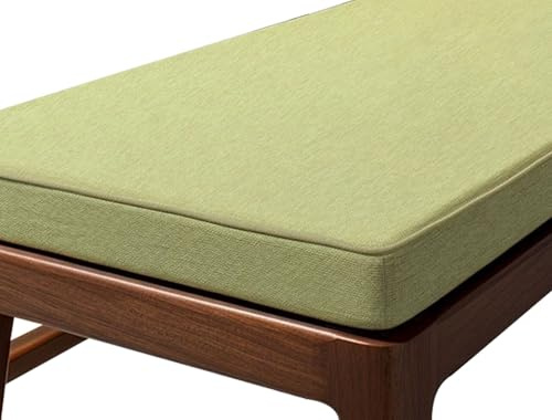 VEAI Outdoor Bankkissen Bankauflage Stuhlkissen 150cm/120cm/100cm/80cm/200cmX40/50CM,Rutschfestes Bank Sitzkissen für Gartenbank, Terrasse, Esstisch, Bank, Drinnen(Grün,170x45x5cm)