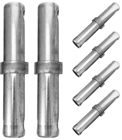 DIYEAH 6pcs Heavy Duty Scaffolding Coupling Pins for Secure Locking Galvanized Metal Scaffold Joiners Safety Connector Rods Scaffolding Accessories and Parts -Diameter 32mm