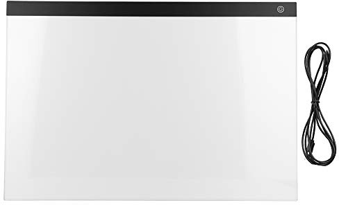 Yolieraart a2 pad LED LED, scatola luminosa di tracciamento ultra sottile da 6 mm con attenuazione senza passaggi e funzione di memoria, scheda di tracciamento artistica 57x39 cm per disegnare