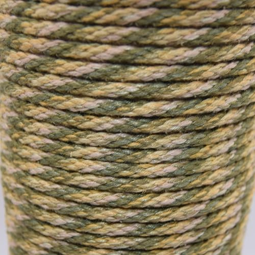 Upholstery Piping Cord with Flange, 4mm, Natural Cotton, for Soft Furnishing (Green/Natural, 2 Metres)