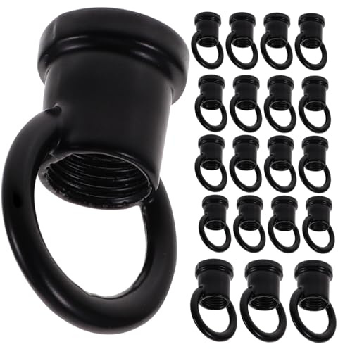 HOMSFOU 20 piezas Gancho de Techo para Colgar Lámparas Anillo de Zincado Resistente Fijador Seguro para Lámparas Colgantes para Comedores y Restaurantes