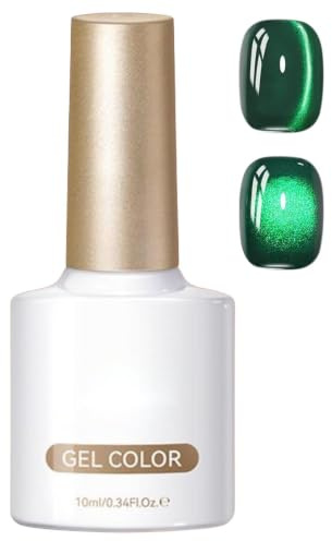 Gel-Lack | Esnek Lastik sönerit 1,9 cm Geniş, 30,5 m Uzun | Nagellack der Serie Katzenauge Smaragdgrün – für Damen, Anfänger, professionelle Salon, Zuhause, Hochzeit, , Klein