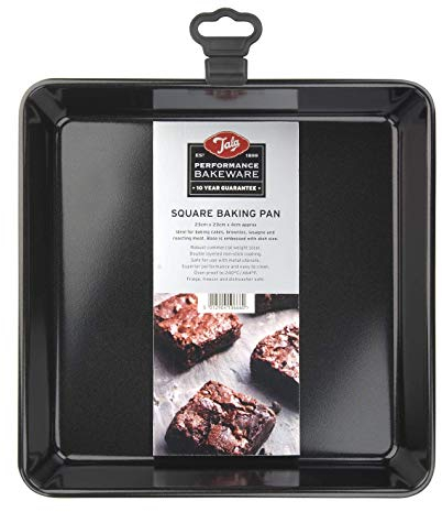 Tala Performance, Square Cake Tin, Professional Gauge Carbon Steel with Eclipse Non-Stick Coating, 23 x 23 x 4.2 cm Cake Pan; Cake Pan, Ideal for Bakes and Celebration Cakes