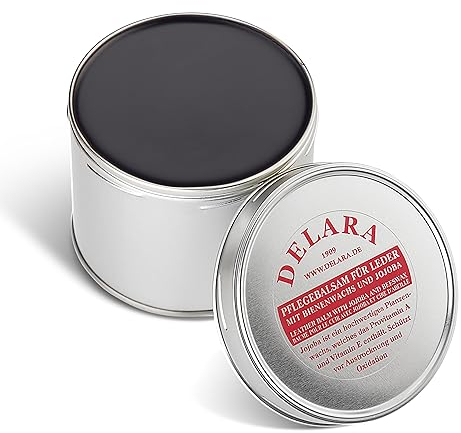 DELARA Balsamo Protettivo per Pelle con Jojoba e c’Era d’api, Colore: Nero. 500 ml – Prodotto in Germania