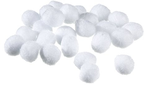 efco – Pompons 20 mm 25 STK. Weiß, Polyamid