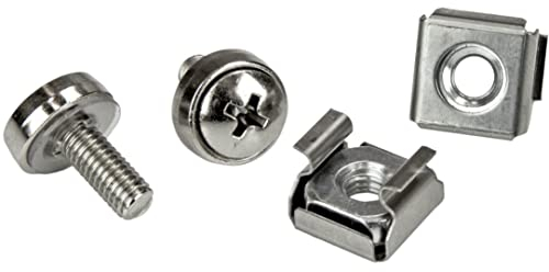 StarTech.com M5 Rack Schrauben und M5 Käfigmuttern - 20 Pack - M6 Muttern - Server Schrank Montageschrauben 12mm