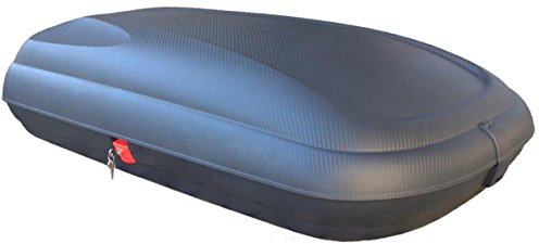 Dachbox VDPBA320 320Ltr carbonlook abschließbar + Alu Dachträger RB003 kompatibel mit Hyundai Tucson (5Türer) ab 2015