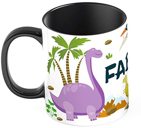 Ma2ca® Dinos Kindertasse Becher Tasse Dinosaurier Tasse Becher-innen_schwarz