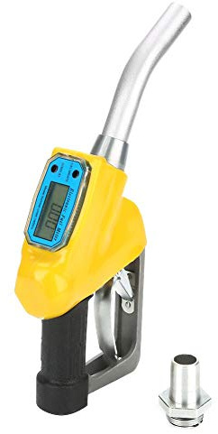 wosume Boquilla del medidor de Combustible, Aceite de Combustible Digital Manual Boquilla de Gasolina de Queroseno Pistola de Combustible Boquilla con medidor de Flujo