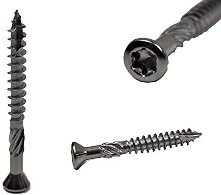Terrassenschrauben C1-200 Stück T-INOX 5 x 50 mm / 5 x 60 mm - C1 Edelstahl gehärtet - Torx 25, (200, 5 x 60 mm)