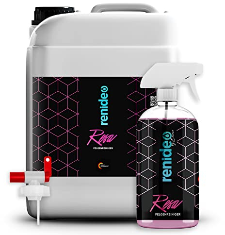 Renideo Auto Felgenreiniger Spray - Resa - Vorteils-Set Professionelle Felgenpflege mit Farbumschlag, pH-neutral, Alufelgen & Stahlfelgen, Made in Germany, 10 L
