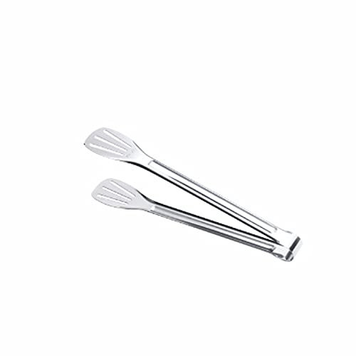 RTHGTFQZ Pinze Cucina Pinze in Acciaio Inox, for servire a Buffet, Pasticceria, Barbecue, (Argento), Dimensioni: 24 * 4,5 cm, cassaforte e Resistente
