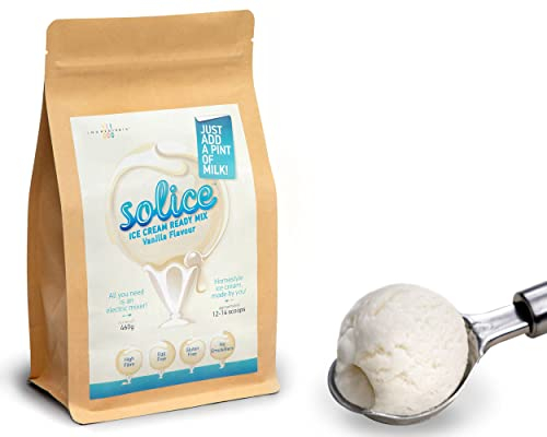 Sol-ice Ice Cream Mix Powder | Dairy Vanilla | Just add Fresh Milk and Whip with a Mixer or Machine | 225g (Makes approx. 8-10 Scoops)