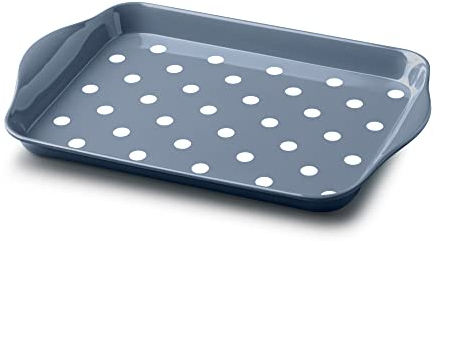 Zeal Bandeja de melamina con diseño de Lunares (18 x 14 cm), Color Azul provenza