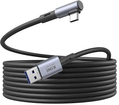 KIWI Design Câble de Liaison USB 3.0 Compatible avec Quest 3S/3/2/1/Pro et Pico 4 - Avec Clip