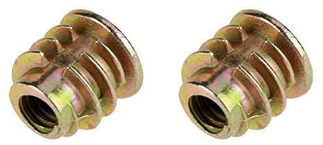 Insert fileté M4, Insert fileté M4 W 50 Pièces M4 * 8Mm Tête Hexagonale en Alliage de Zinc écrous de Meubles Filetés pour Insert en Bois