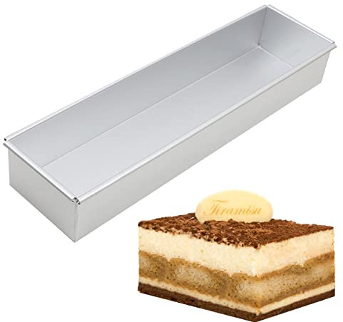 Youding Stampo per Torta Tiramisù,15,74x3,93x2,36 in teglia Antiaderente, tortiera | Teglia per Gelato, Stampo per Torta Rettangolare in Lega di Alluminio per Cheesecake, Compleanno