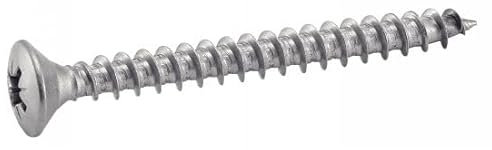 ACTON Vis à bois agglomere tête fraisée bombée pozidrive - Inox A2 3,5x25 mm - Boîte de 200 - Vis, pointes, boulons