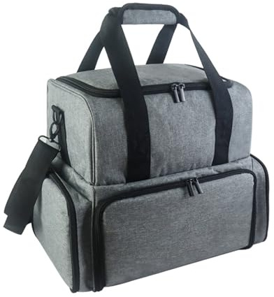 Nagellack- Organizer fasst 80 Flaschen (15ml- 0. 5 fl. oz) und eine Nagellampe Großer Nagellack- Koffer Reisetasche mit 2 abnehmbaren Taschen für die Aufbewahrung von Nagelzubehör