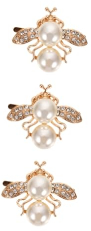 PACKOVE 3st Biene Dekorationsclip Brautschuh Dekore Handgefertigte Dekorative Schuhclips Strass-accessoires Braut- Strassbesatz Strasssteine Damen Legierung Brosche