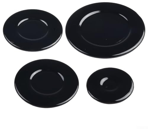 Universal Cooker Hob Gas Burner Cap Set 4 Pcs Thickened Material for Longevity (Concave)