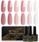 Shining She Gel Nail Polish Pink, 6 Colours Soft Pink Beige White Pastel Gel Polish Set Soak-Off UV/LED Nail Polish Gel Manicure Kit for Nail Art Salon Design DIY Home, 8ML