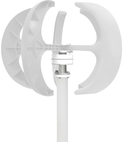 UHDUIG Generatore di energia eolica, 600 W, 12 V, tridimensionale e compatto, in fibra di nylon, per uso domestico