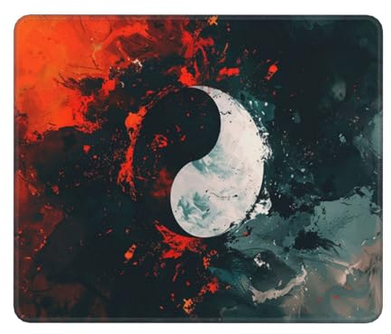 Gaming Mouse Pad Tai Chi, Mouse Pad abstract Mouse Mat 280x200x3mm with Stitched Edges, Large Extended XXL Mousepad with Anti Slip Base, Desk Pad for PC MAC Desk Keyboard Office Decor, Gifts for Women