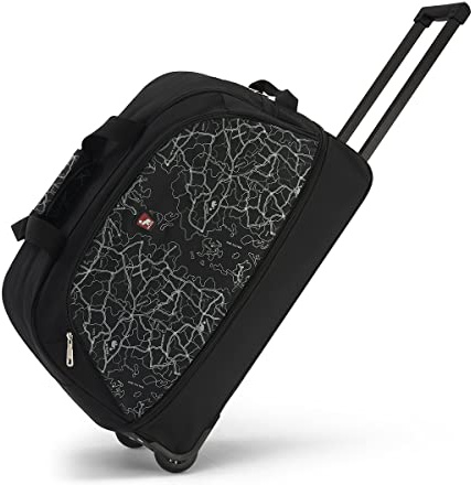 OIWAS Reisetasche mit Rollen kleine 50L-60L Business Trolley Handgepäck Sporttasche Weekender Damen und Herren Erweiterung Schwarz