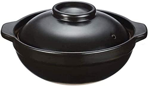 CVQJL Cacerola de Cerámica con Tapa, Cacerola Cacerola de Barro con Tapa Resistente y Duradera Apta para Todo Tipo de Encimeras Cacerola de Cerámica (Tamaño :0.8L)-0.8L