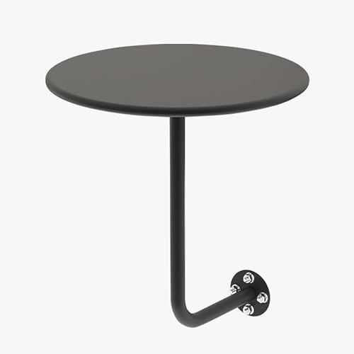 NZBZTUKUWP Wall Mounted Coffee Shop Small Round Table, Wall Mounted Table, Wall Mounted Coffee Table, Multiple Colors(Nero)