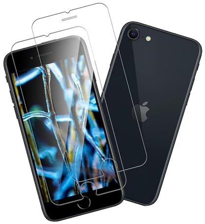Joywing für Schutz iPhone SE 2022 Displayschutz, für 9H Kratzfest Panzerglas iPhone SE 2022/2020 Schutzfolie, 2 Stück Folie Ultra-klar Schutzglas, Passt Perfekt Hartglas