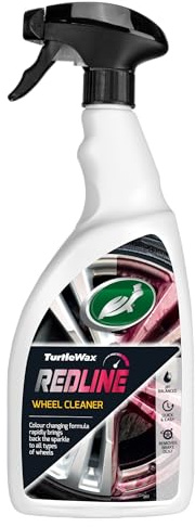 Turtle Wax Redline Wheel Cleaner, Colour Changing, Acid-Free Formula, 1L, Heavy Duty, Wheel, Tyre and Break Cleaner, Removes Dirt, Iron and Break Dust, Suitable for All Wheels