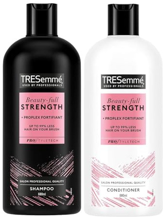 TRESemmé Beauty-Full Strength Shampoo & Conditioner Bundle 680ml Each | Strengthening Hair Care Set with Biotin & Pro-Bond Complex for Fuller, Stronger, Healthy Hair