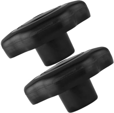 Toyvian - Botones de tapa para olla a presión a prueba de explosiones (2 unidades, con asas de plástico, resistente, rotación fácil, para tapa de cazuela), color negro