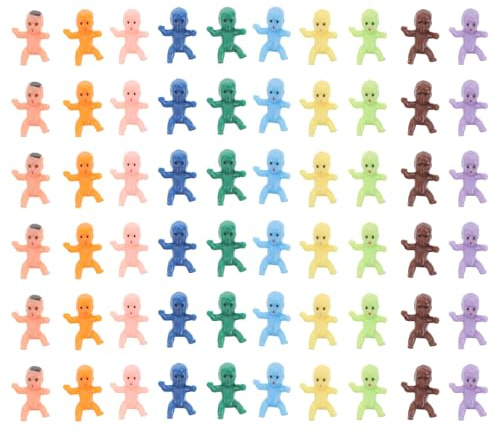 BESTYASH 100 Piezas Miniaturas de Bebés Multicolor Figuras para Shower Decoración y Sorpresas para Fiestas de Revelación de Género y Recuerdos Originales