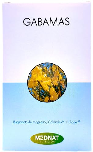 Mednat Gabamas 60 Cápsulas - Con GABA, Magnesio Bisglicinato 200mg, Ashwagandha y Vitamina B6 - Ayuda al Equilibrio del Sistema Nervioso