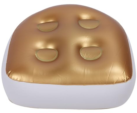 Omquot Cojín Inflable para SPA, Almohada Ajustable para Bañeras de Hidromasaje, Piscinas, 47x37x15cm, PVC Resistente Al Agua (Oro)