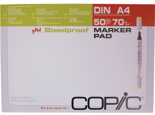 Copic Alkohol Marker Pad A4, 50 Blatt, A4, Weiß, 70 g/m²