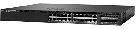 Cisco Catalyst 3650-24PS-L - Switch di rete a 24 porte PoE+ Gigabit Ethernet (GbE), 4 uplink da 1G, alimentazione 640 WCA, 1 RU, funzionalità LAN di base, garanzia limitata a vita (WS-C3650-24PS-L)