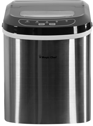 Magic Chef MC-MCIM22ST Machine à glaçons de comptoir en acier inoxydable 12,2 kg